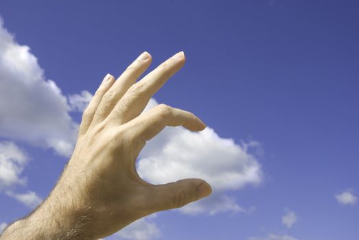 summer concept (focus point on fingers, selective)