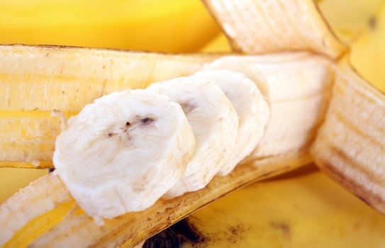 Close-up of a banana slices