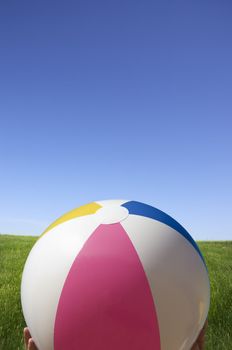 ball on the nature background (focus point on center of photo)