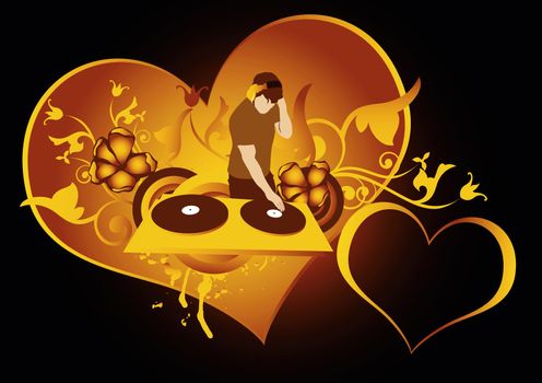 st.Valentines day concept for  discotheque,made from my photo