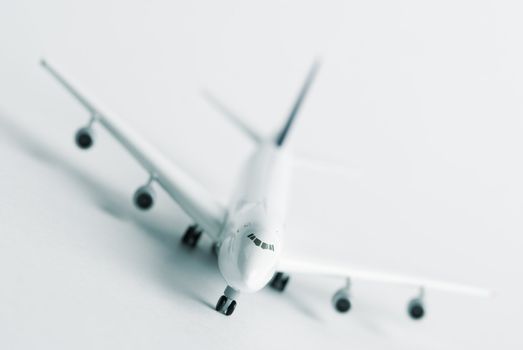 special toned ,focus point on nearest part of aircraft