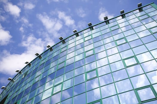 with reflections, focus point on center of photo