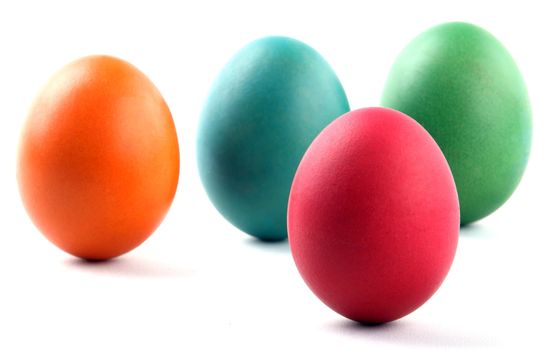 Easter eggs on white background.