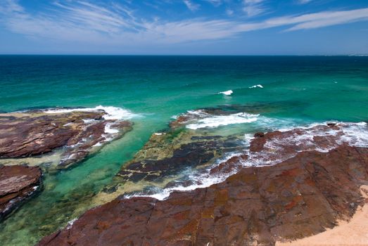 Wollongong beach coast, Southern Sydney, Australia.