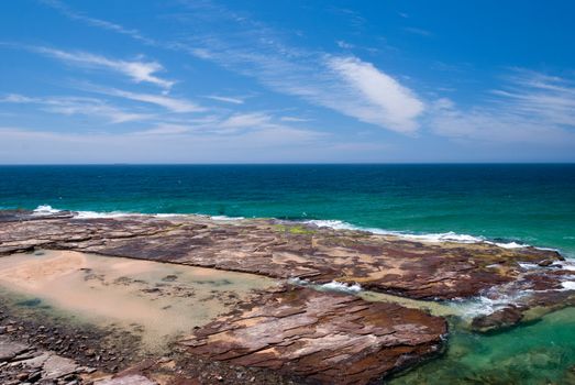 Wollongong beach coast, Southern Sydney, Australia.