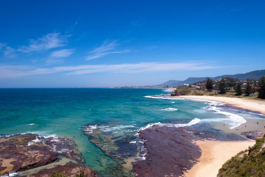 Wollongong beach coast, Southern Sydney, Australia.