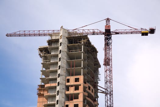 building concept, focus point on center of photo
