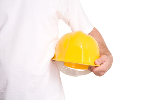 construction concept isolated on white background, focus point on center