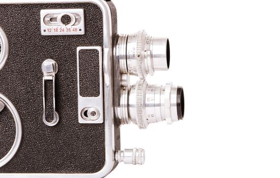 old retro camera isolated on white background