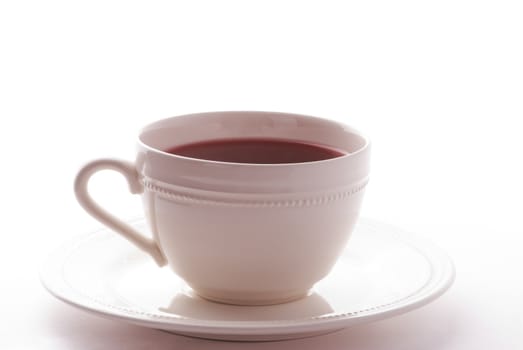 white cup with drink isolated