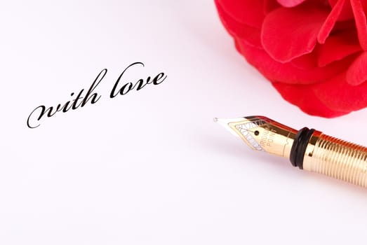 romantic concept, focus point on note