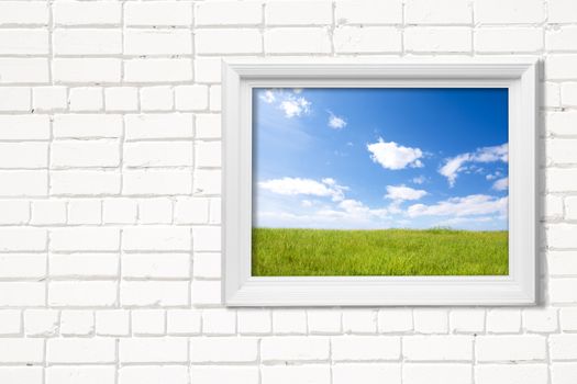 image on white wall, made from my images and photos