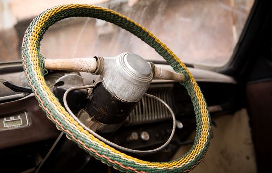 special toned, part of old vehicle, selective focus
