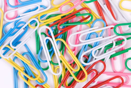 business background with color clips, focus point on center