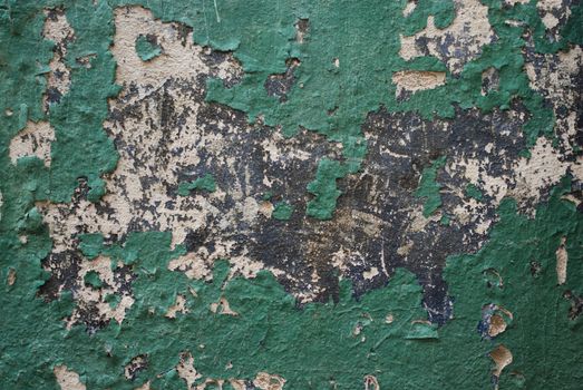 Texture of old paint on stone wall