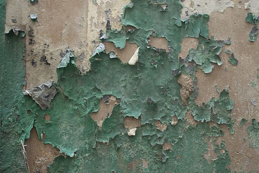 Texture of old paint on stone wall