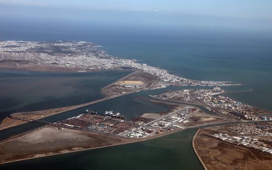Tunis industrial zone, aerial view