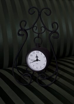 Home decoration - forged clock with white face