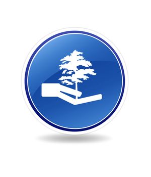 High resolution eco friendly icon with tree.