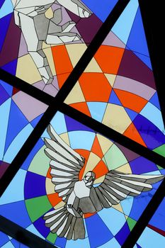 Holy Spirit Bird, stained glas