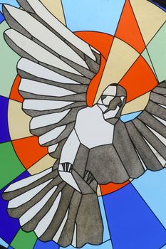Holy Spirit Bird, stained glas