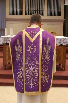 Golden embroidered Church vestments