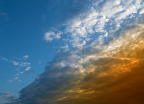 Blue sky with clouds