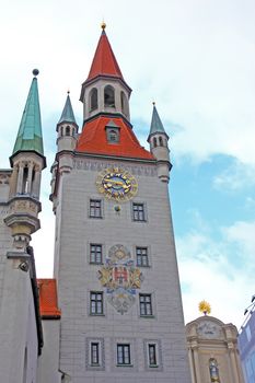 Tower of the Old Town Hall with Clock in Munich