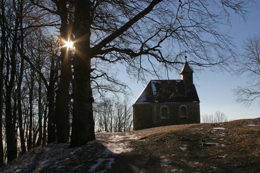 Beautiful small rural church in Croatia
