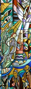 Angel Gabriel, stained glass