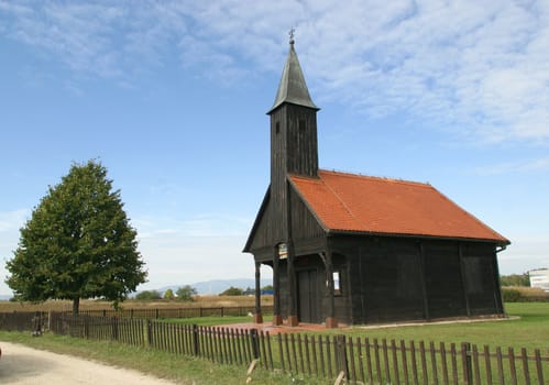 A traditional church made of wood