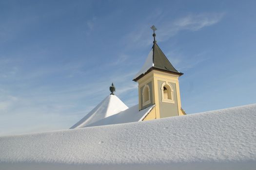 Church in snow