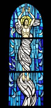 Resurrection of Jesus, stained glass