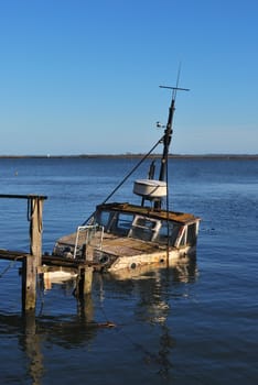 wrecked boat