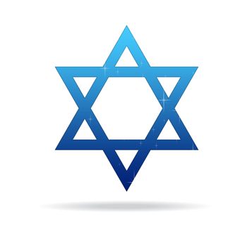 High resolution star of david on white background.