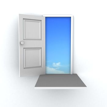 Open door to business success.