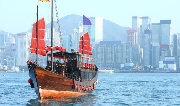 Hong Kong junk boat 