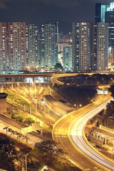 hong kong city at night
