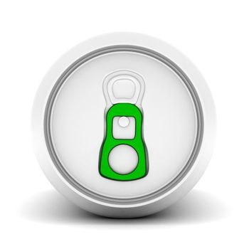 Image sealed aluminum can with a drink