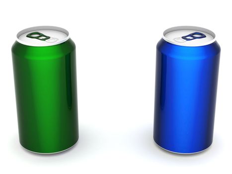 Image sealed aluminum can with a drink