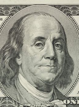 Close up view of pack dollar banknotes