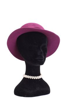 Head a dummy in a hat isolated on white
