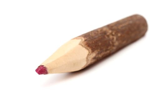 Red pencil isolated on white