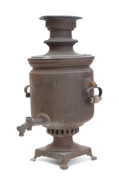 Old copper samovar without the crane