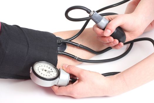 The control of work of heart - measurement of a blood pressure