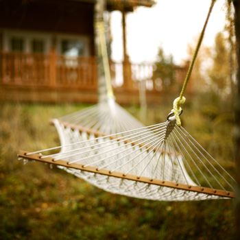 hammock in forest close up