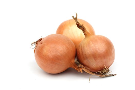 onion pile isolated on white