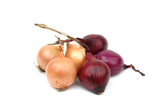 onion pile isolated on white