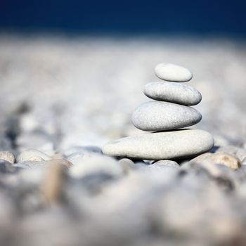 rock stack sea on background