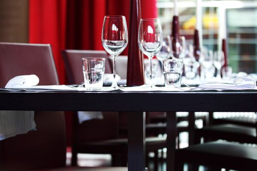 cafe interior background in deep of field